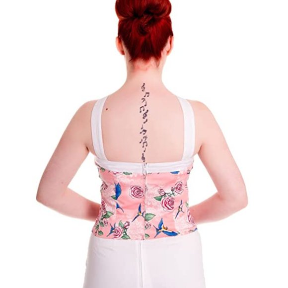 Hell Bunny Rose Top in Pink - size 2x - Picture 3 of 4